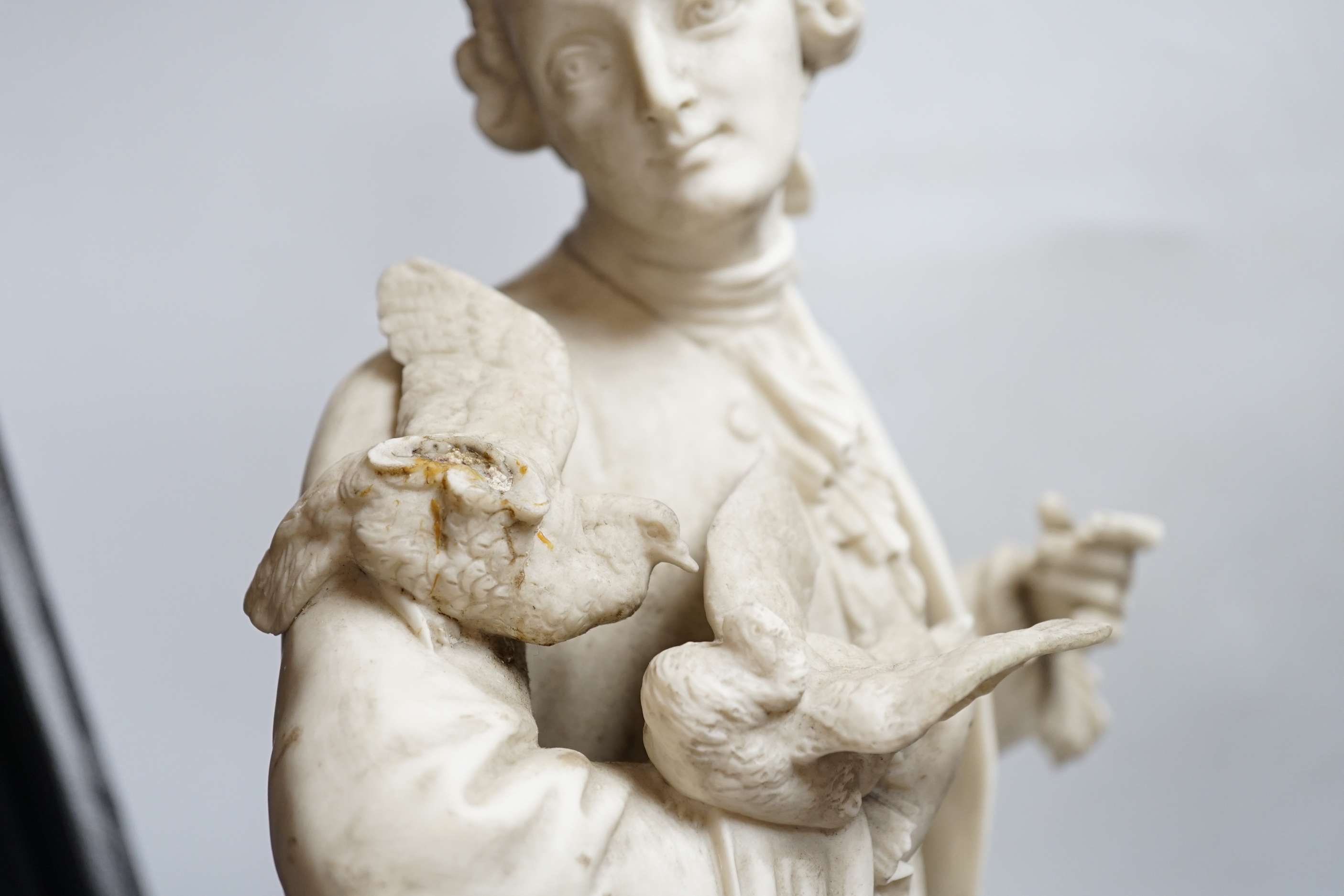 Two large 19th century parian figures, one titled ‘Rebekah’, 55cm
